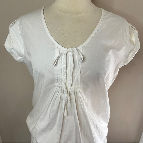 NWT UNITED COLORS OF BENETTON Cotton Poplin Cap Sleeve Mini Dress, Medium - Picture 2 of 11